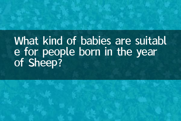 What kind of babies are suitable for people born in the year of Sheep?
