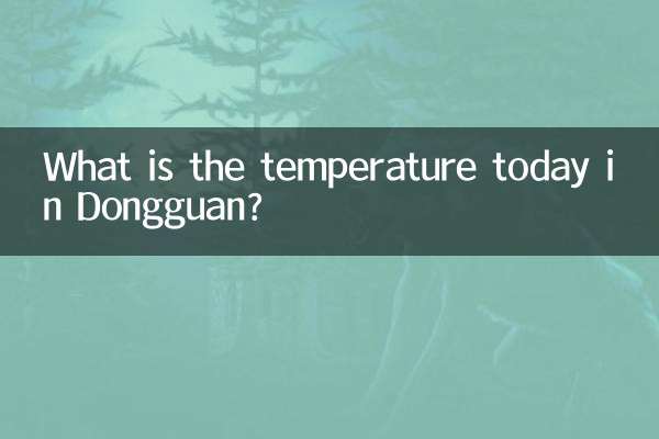 ڈونگ گوان میں آج درجہ حرارت کیا ہے؟