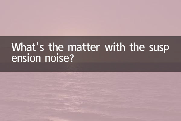 Quel est le problème avec le bruit de la suspension ?