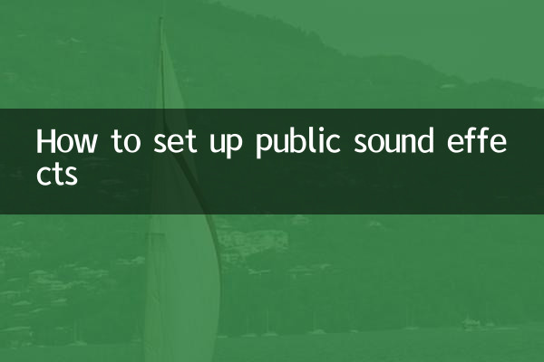 Come impostare gli effetti sonori pubblici