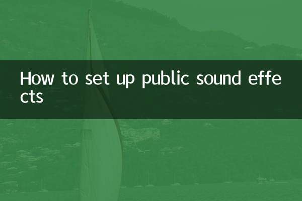 Come impostare gli effetti sonori pubblici