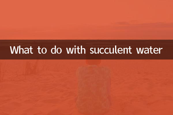 What to do with succulent water