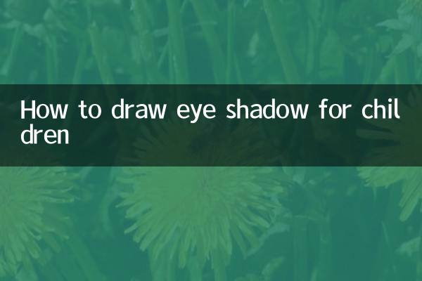 Wie zeichnet man Lidschatten für Kinder?