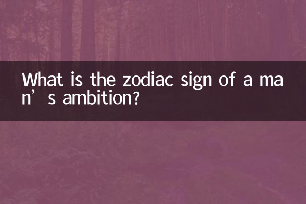 Quel est le signe du zodiaque de l’ambition d’un homme ?