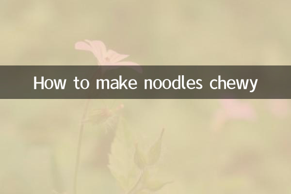 Cómo hacer fideos masticables