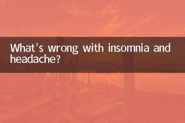 Quel est le problème avec l'insomnie et les maux de tête ?