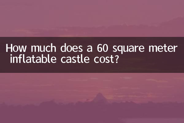 ¿Cuánto cuesta un castillo inflable de 60 metros cuadrados?