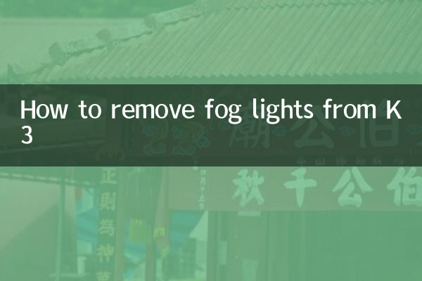 Comment retirer les phares antibrouillard du K3