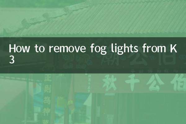 Comment retirer les phares antibrouillard du K3