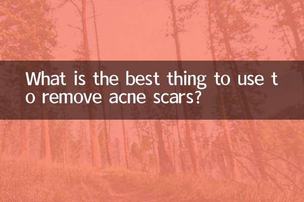 What is the best thing to use to remove acne scars?