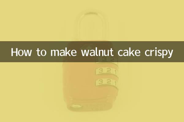 How to make walnut cake crispy