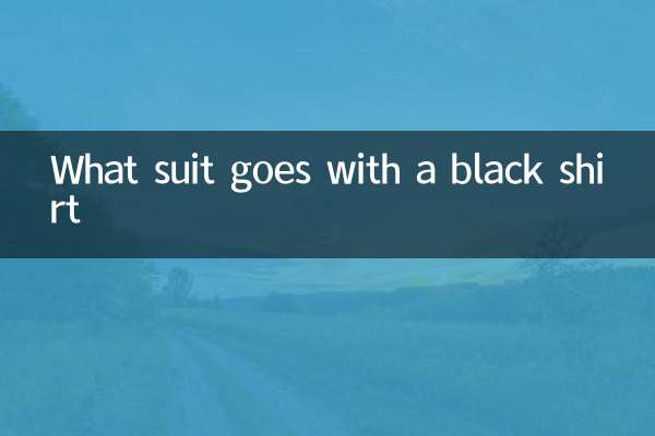 Quel costume va avec une chemise noire