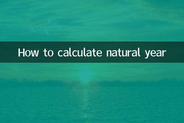How to calculate natural year