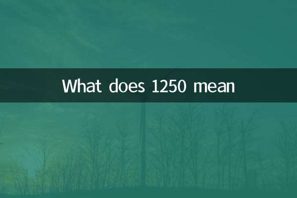 Cosa significa 1250?