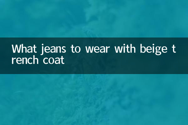 Welche Jeans trägt man zum beigen Trenchcoat?
