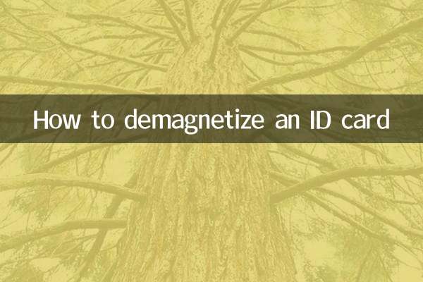 How to demagnetize an ID card