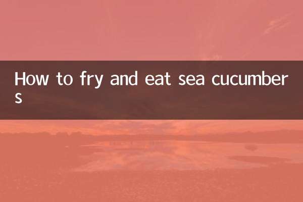 Cómo freír y comer pepinos de mar.