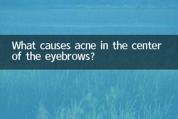 What causes acne in the center of the eyebrows?