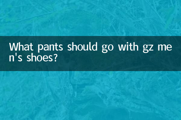 جی زیڈ کے مردوں کے جوتوں کے ساتھ کون سی پتلون جانا چاہئے؟