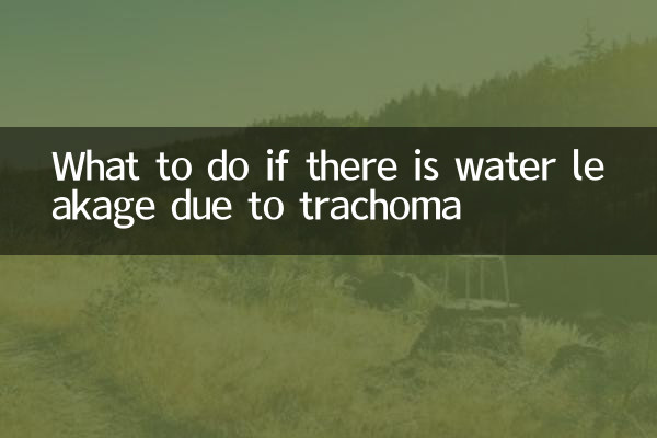 有沙眼漏水怎麼辦