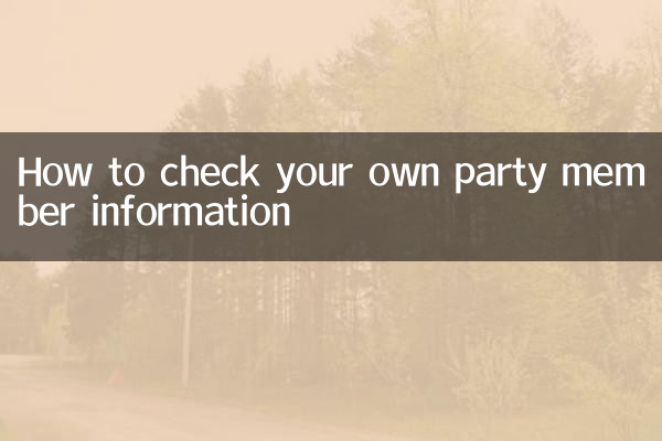 How to check your own party member information