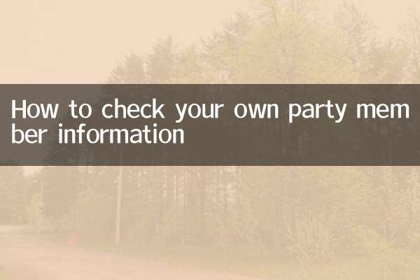 How to check your own party member information