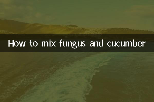 Comment mélanger le champignon et le concombre