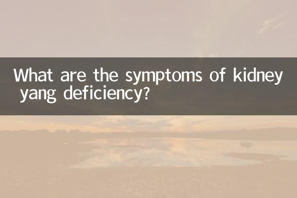 किडनी यांग की कमी के लक्षण क्या हैं?