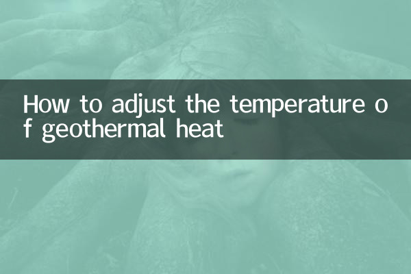 Como ajustar a temperatura do calor geotérmico