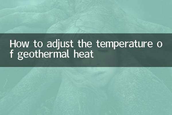 Come regolare la temperatura del calore geotermico