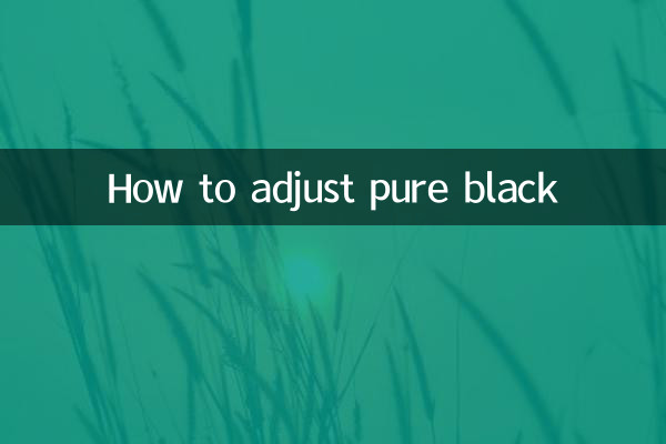So stellen Sie reines Schwarz ein