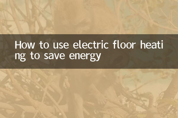 How to use electric floor heating to save energy
