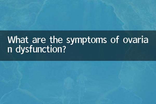 What are the symptoms of ovarian dysfunction?