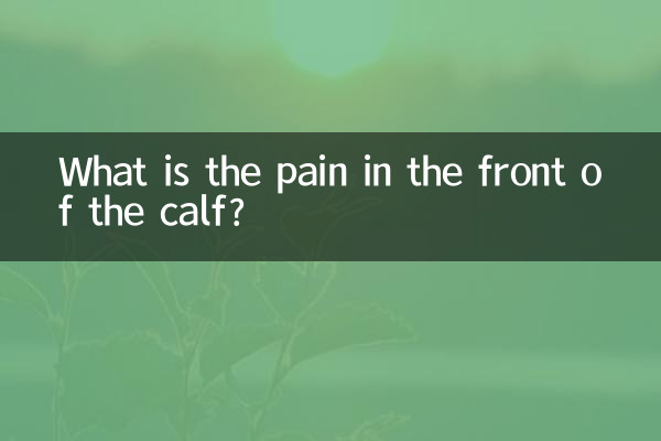 ¿Cuál es el dolor en la parte delantera de la pantorrilla?