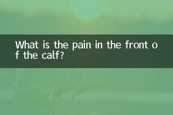 ¿Cuál es el dolor en la parte delantera de la pantorrilla?