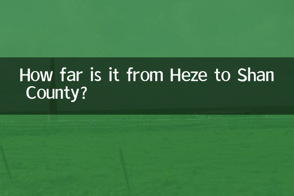 How far is it from Heze to Shan County?