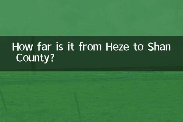 How far is it from Heze to Shan County?