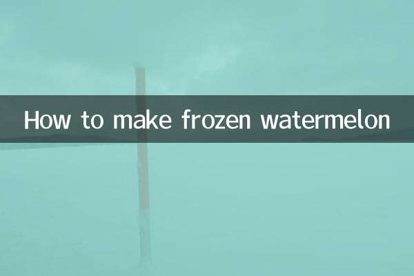 Come preparare l'anguria congelata