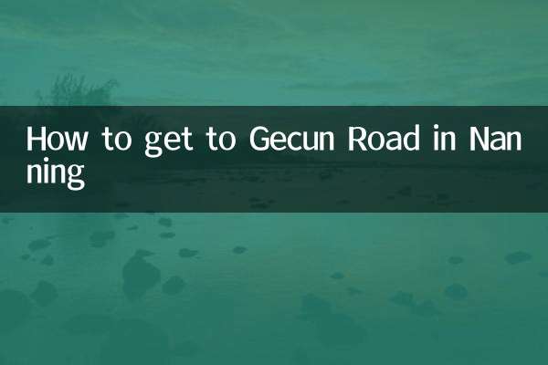 난닝(南寧) 거춘루(Gecun Road)에 가는 방법