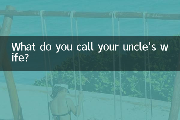 Come si chiama la moglie di tuo zio?