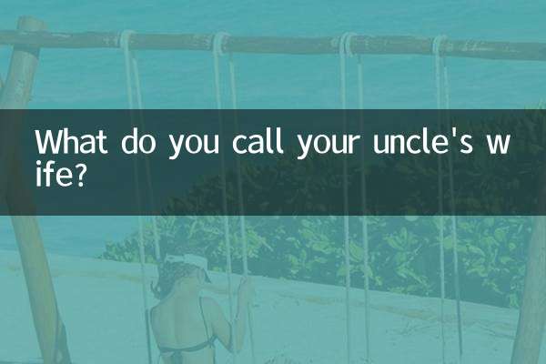 Come si chiama la moglie di tuo zio?