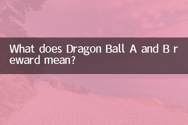 ڈریگن بال اے اور بی انعام کا کیا مطلب ہے؟