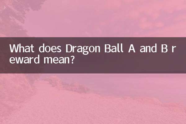 ڈریگن بال اے اور بی انعام کا کیا مطلب ہے؟