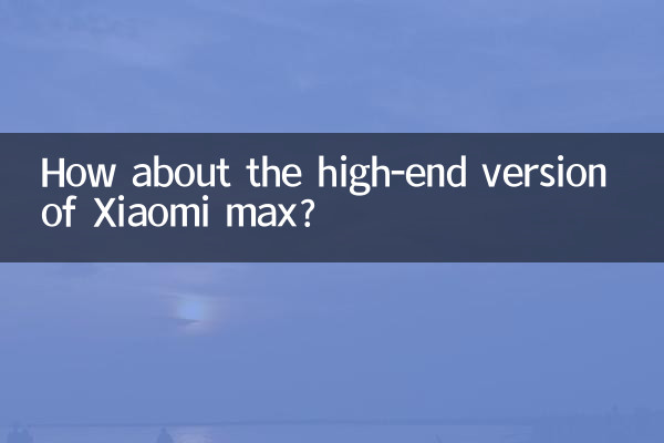 در مورد نسخه رده بالای Xiaomi max چطور؟