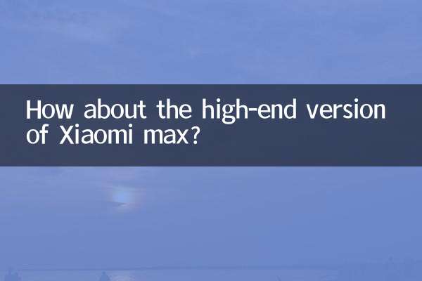 How about the high-end version of Xiaomi max?