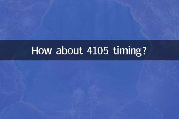 4105 टाइमिंग के बारे में क्या ख्याल है?