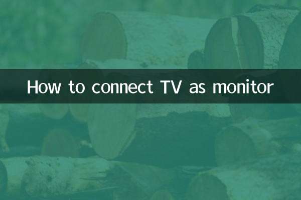 How to connect TV as monitor