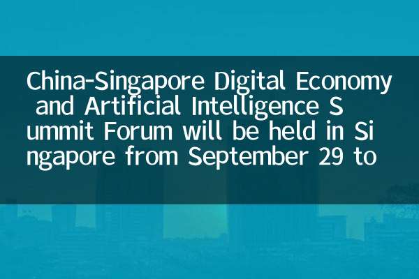 China-Singapore Digital Economy and Artificial Intelligence Summit Forum will be held in Singapore from September 29 to 30, 2025