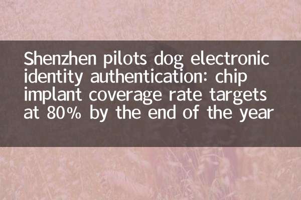 Shenzhen pilots dog electronic identity authentication: chip implant coverage rate targets at 80% by the end of the year