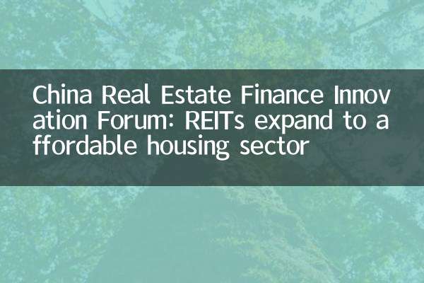 China Real Estate Finance Innovation Forum: REITs expand to affordable housing sector
